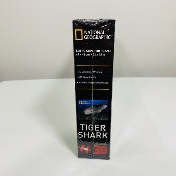 National Geographic Super 3D Puzzle The Ocean Tiger Shark 500 Pieces 60901AMC - Picture 3 of 4